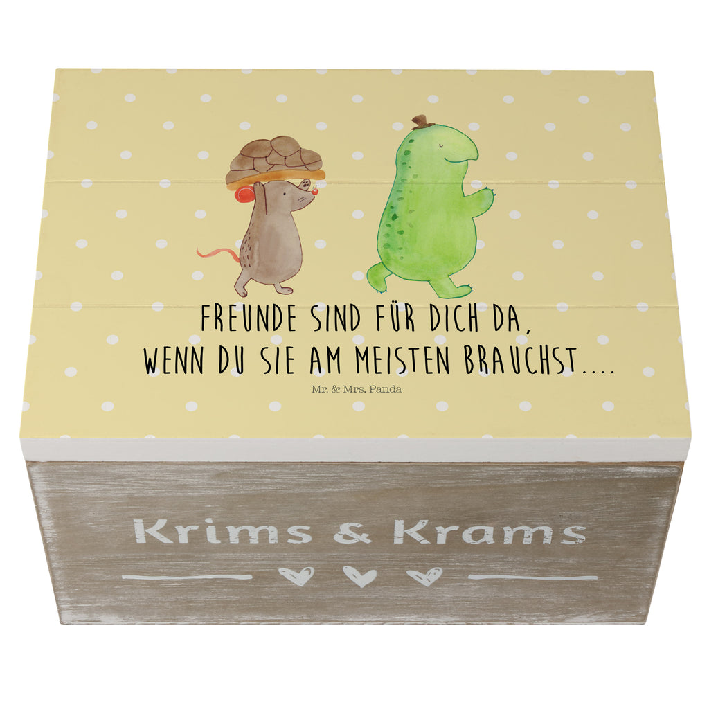 Holzkiste Schildkröte & Maus Holzkiste, Kiste, Schatzkiste, Truhe, Schatulle, XXL, Erinnerungsbox, Erinnerungskiste, Dekokiste, Aufbewahrungsbox, Schildkröte, Maus, Freunde, Freundinnen, beste Freunde, beste Freundinnen