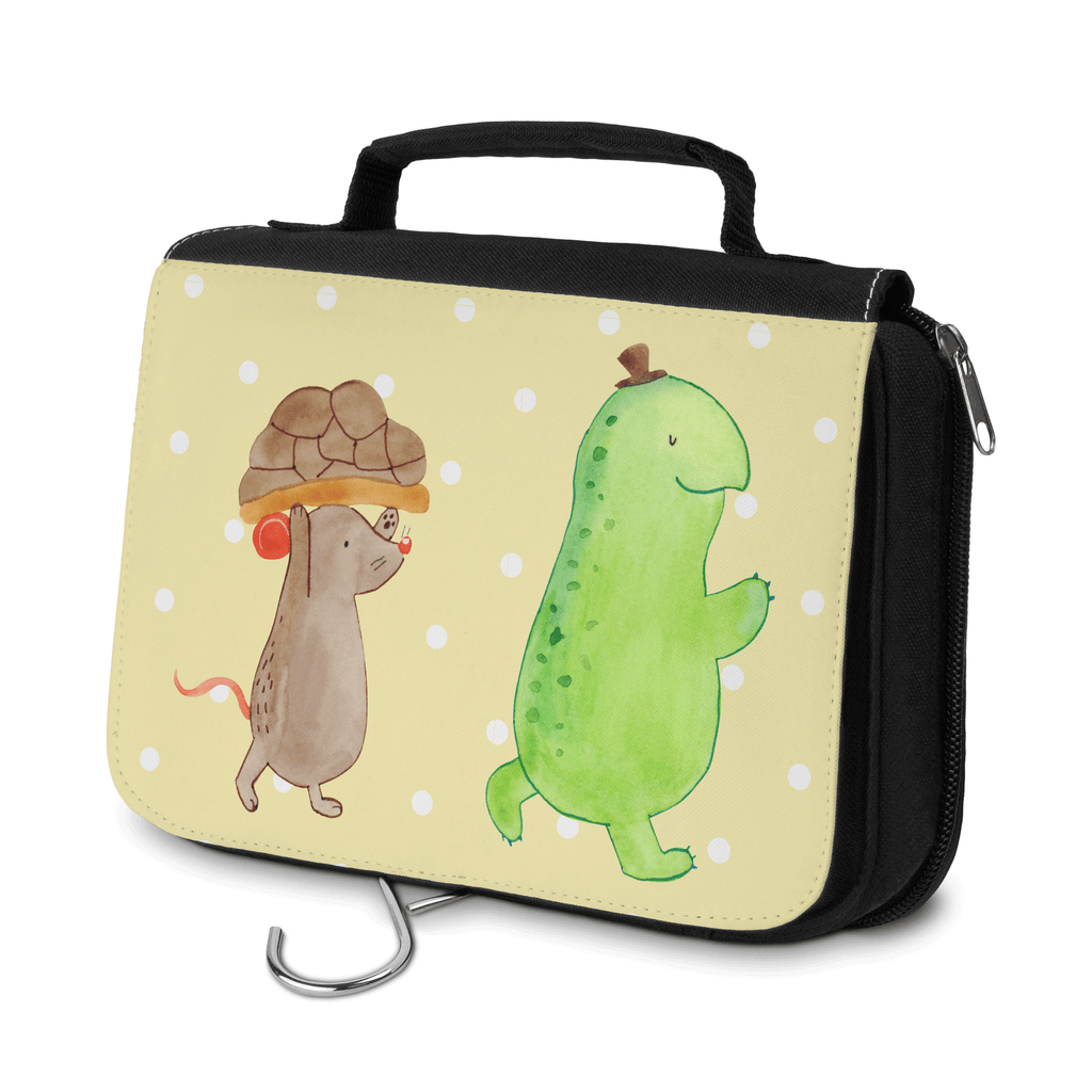 Kulturbeutel Schildkröte & Maus Kulturbeutel, Zum Aufhängen, Waschtasche, Kosmetiktasche, Damen, Herren, Aufbewahrungstasche, Schminktasche, Kosmetikbeutel, Organizer, Kulturtasche, Schminkutensil, Schildkröte, Maus, Freunde, Freundinnen, beste Freunde, beste Freundinnen