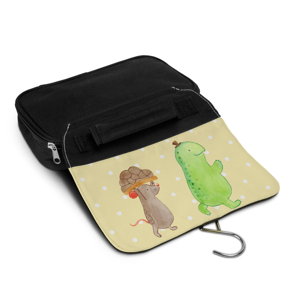 Kulturbeutel Schildkröte & Maus Kulturbeutel, Zum Aufhängen, Waschtasche, Kosmetiktasche, Damen, Herren, Aufbewahrungstasche, Schminktasche, Kosmetikbeutel, Organizer, Kulturtasche, Schminkutensil, Schildkröte, Maus, Freunde, Freundinnen, beste Freunde, beste Freundinnen