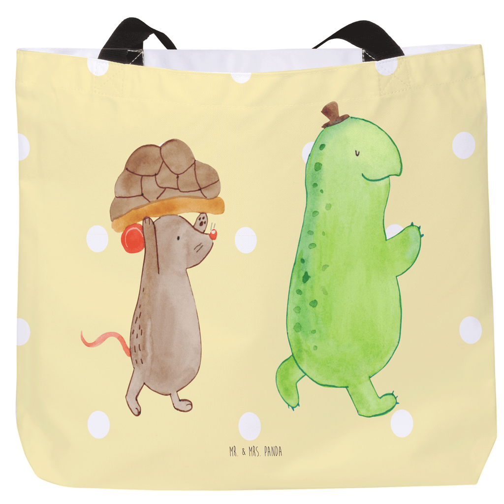 Shopper Schildkröte & Maus Beutel, Einkaufstasche, Tasche, Strandtasche, Einkaufsbeutel, Shopper, Schultasche, Freizeittasche, Tragebeutel, Schulbeutel, Alltagstasche, Schildkröte, Maus, Freunde, Freundinnen, beste Freunde, beste Freundinnen