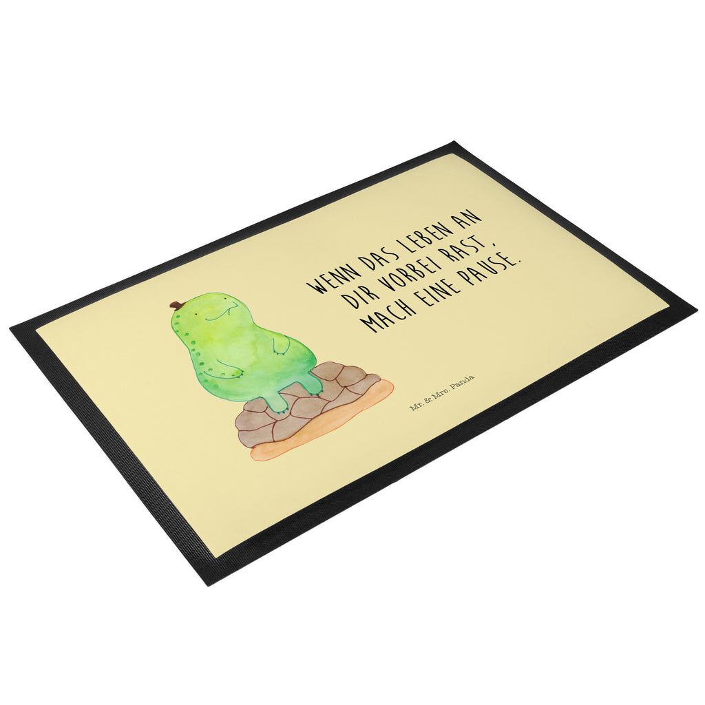 Fußmatte Schildkröte pausiert Schildkröte, Achtsamkeit, Entschleunigen, achtsam,  Türvorleger, Schmutzmatte, Fußabtreter, Matte, Schmutzfänger, Fußabstreifer, Schmutzfangmatte, Türmatte, Motivfußmatte,  Haustürmatte, Vorleger  Schildkröte