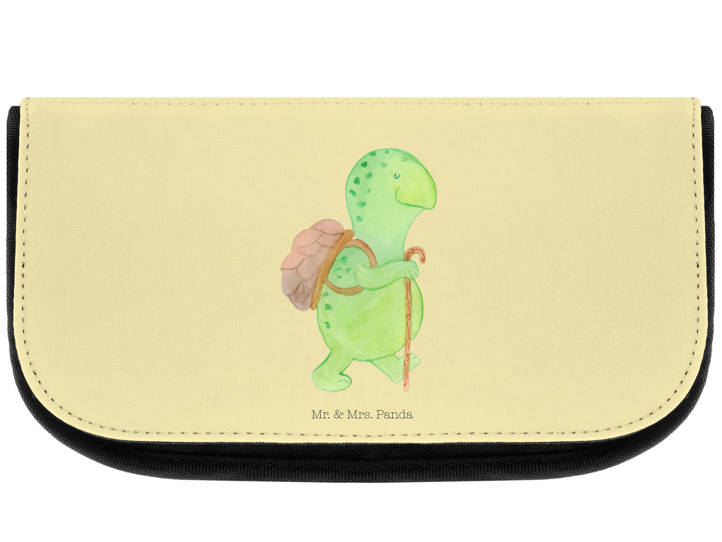 Kosmetiktasche Schildkröte Wanderer Kosmetikbeutel, Kulturtasche, Kulturbeutel, Schminktasche, Make-Up Tasche, Schildkröte, Schildkröten, Motivation, Motivationsspruch, Motivationssprüche, Neuanfang