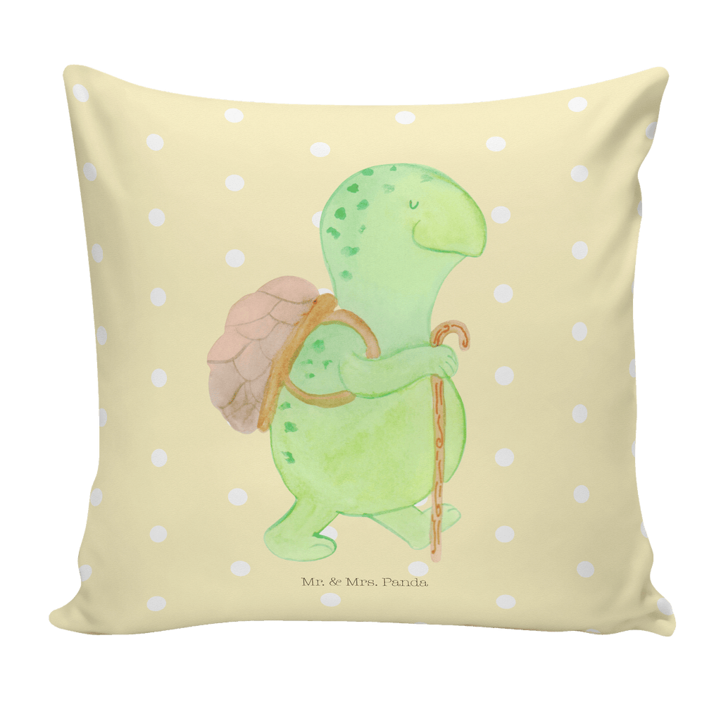 40x40 Kissen Schildkröte Wanderer Kissenhülle, Kopfkissen, Sofakissen, Dekokissen, Motivkissen, Schildkröte, Schildkröten, Motivation, Motivationsspruch, Motivationssprüche, Neuanfang