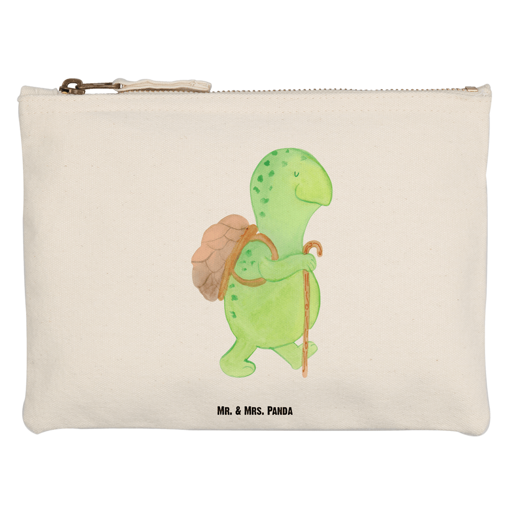 Schminktasche Schildkröte Wanderer Schminktasche, Kosmetiktasche, Kosmetikbeutel, Stiftemäppchen, Etui, Federmappe, Makeup, XXL, Schminketui, Kosmetiketui, Schlamperetui, Schildkröte, Schildkröten, Motivation, Motivationsspruch, Motivationssprüche, Neuanfang