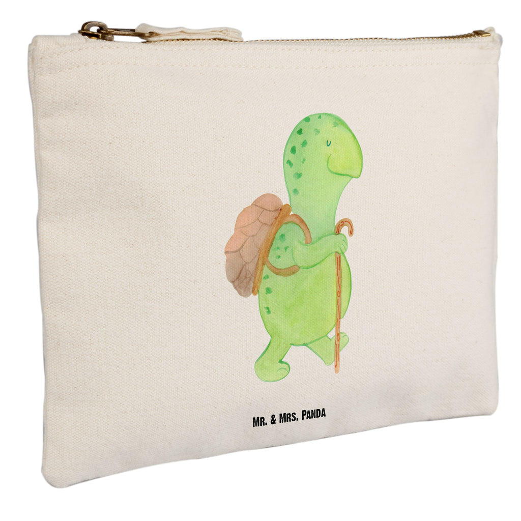 Schminktasche Schildkröte Wanderer Schminktasche, Kosmetiktasche, Kosmetikbeutel, Stiftemäppchen, Etui, Federmappe, Makeup, XXL, Schminketui, Kosmetiketui, Schlamperetui, Schildkröte, Schildkröten, Motivation, Motivationsspruch, Motivationssprüche, Neuanfang