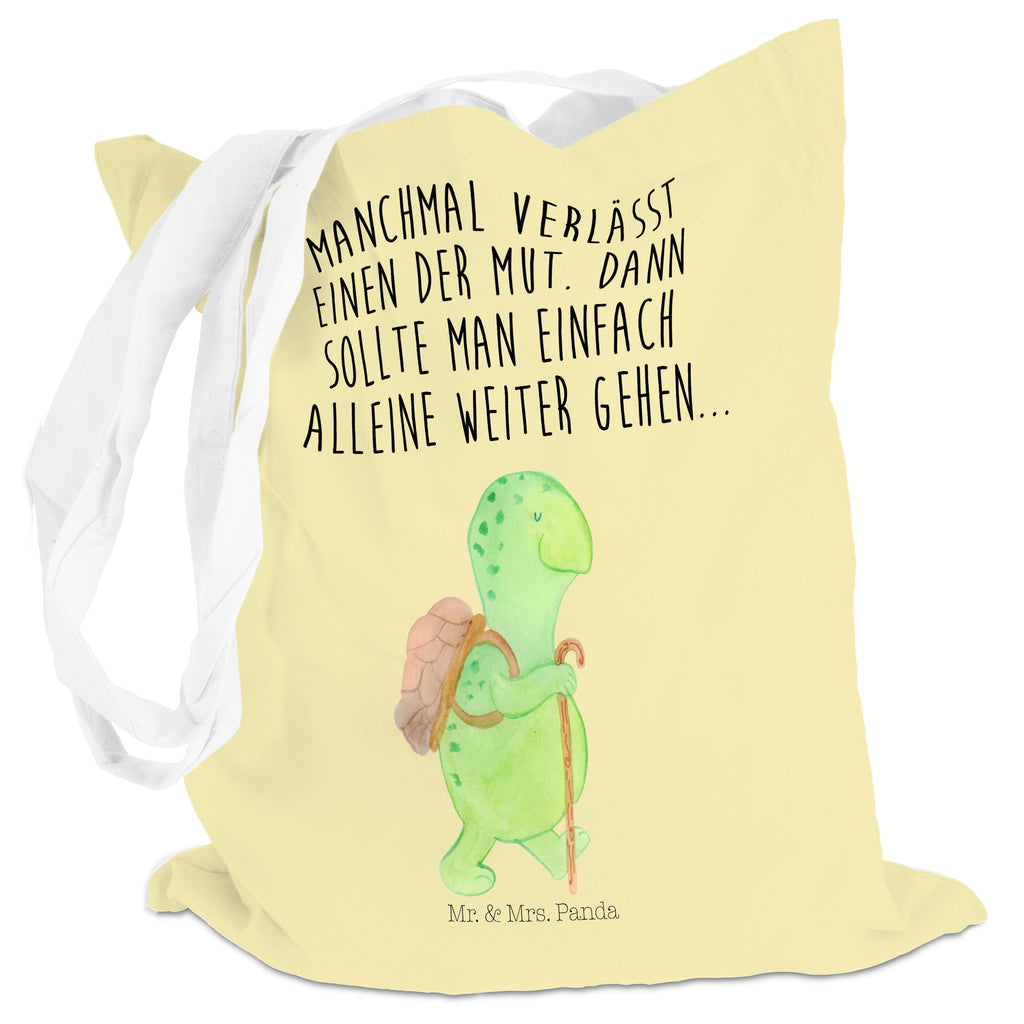Tragetasche Schildkröte Wanderer Beuteltasche, Beutel, Einkaufstasche, Jutebeutel, Stoffbeutel, Schildkröte, Schildkröten, Motivation, Motivationsspruch, Motivationssprüche, Neuanfang
