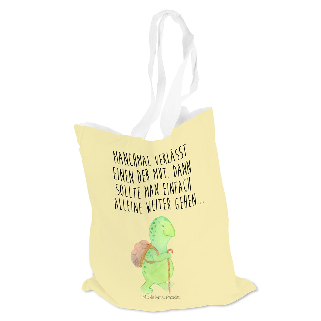 Tragetasche Schildkröte Wanderer Beuteltasche, Beutel, Einkaufstasche, Jutebeutel, Stoffbeutel, Schildkröte, Schildkröten, Motivation, Motivationsspruch, Motivationssprüche, Neuanfang