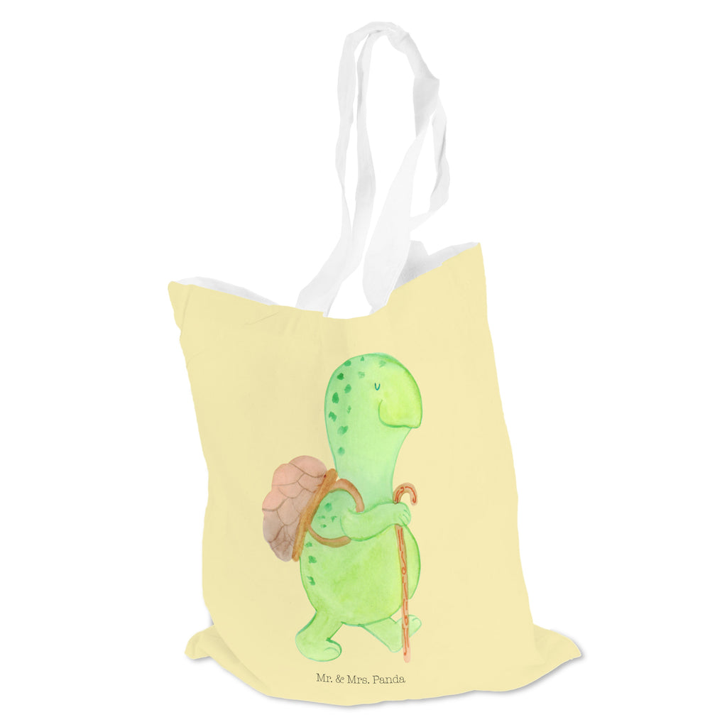 Tragetasche Schildkröte Wanderer Beuteltasche, Beutel, Einkaufstasche, Jutebeutel, Stoffbeutel, Schildkröte, Schildkröten, Motivation, Motivationsspruch, Motivationssprüche, Neuanfang