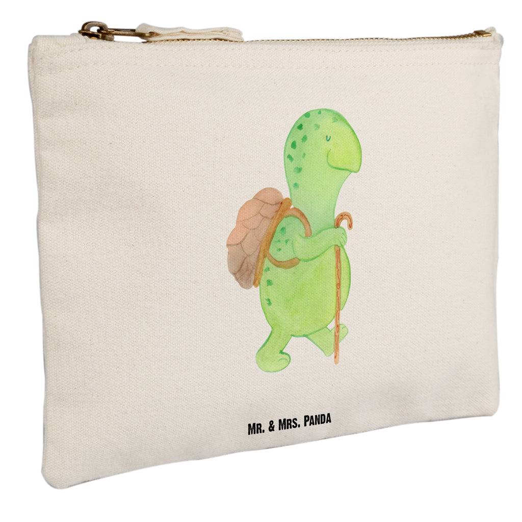 Schminktasche Schildkröte Wanderer Schminktasche, Kosmetiktasche, Kosmetikbeutel, Stiftemäppchen, Etui, Federmappe, Makeup, XXL, Schminketui, Kosmetiketui, Schlamperetui, Schildkröte, Schildkröten, Motivation, Motivationsspruch, Motivationssprüche, Neuanfang