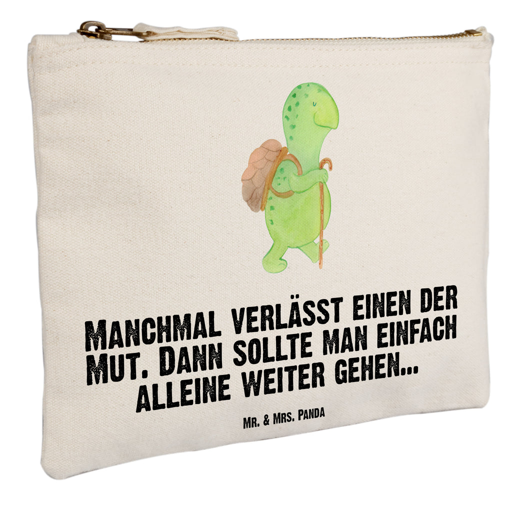 Schminktasche Schildkröte Wanderer Schminktasche, Kosmetiktasche, Kosmetikbeutel, Stiftemäppchen, Etui, Federmappe, Makeup, XXL, Schminketui, Kosmetiketui, Schlamperetui, Schildkröte, Schildkröten, Motivation, Motivationsspruch, Motivationssprüche, Neuanfang