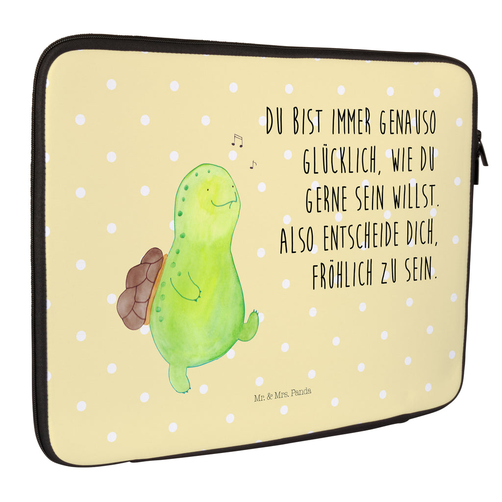 20 x 28 Notebook Tasche  Schildkröte pfeift Notebook Tasche, Laptop, Computertasche, Tasche, Schildkröte, Schildi, Schildkröten, fröhlich, Glück, Motivation, Lebensfreude, Depression, Trennung, Neuanfang