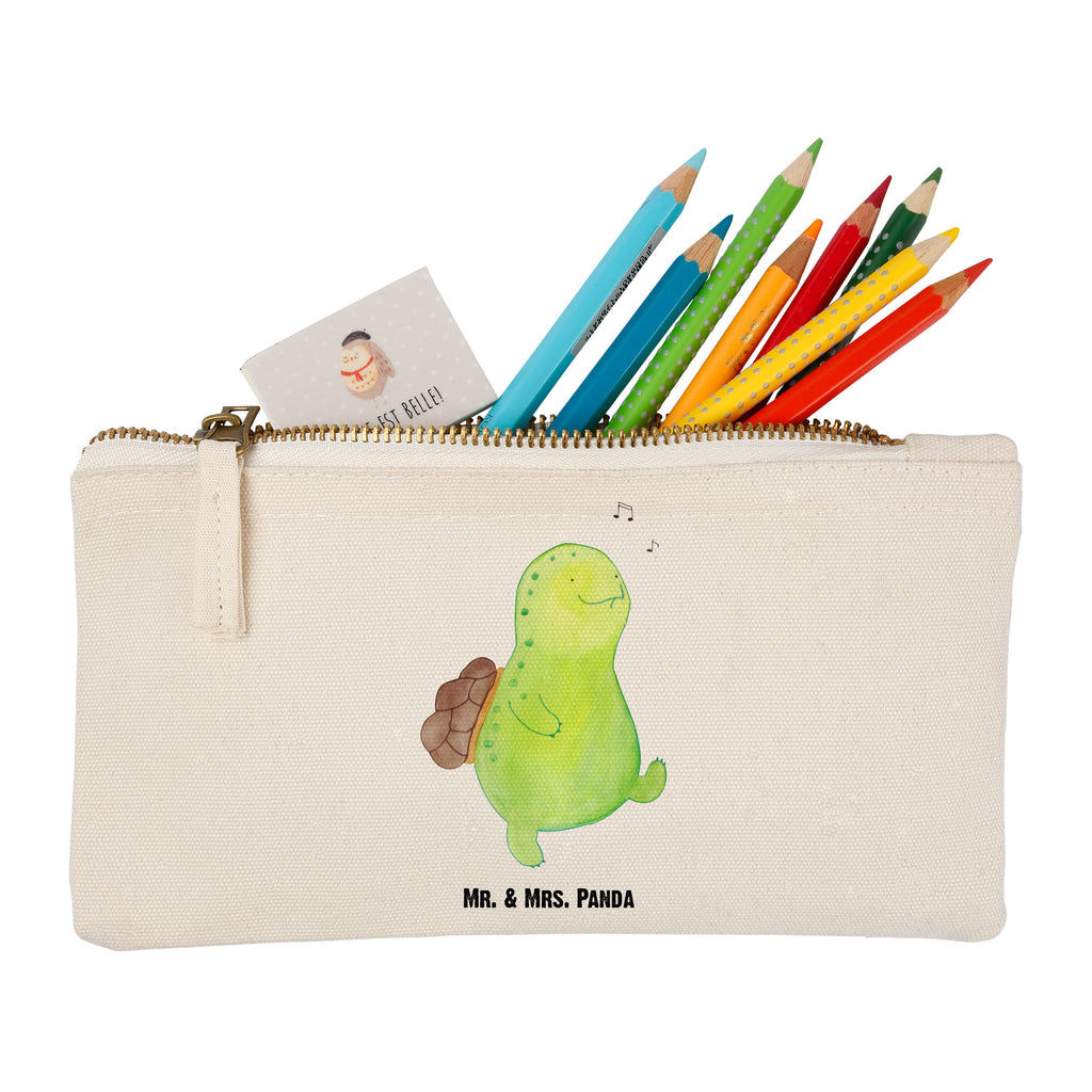 Schminktasche Schildkröte pfeift Schminktasche, Kosmetiktasche, Kosmetikbeutel, Stiftemäppchen, Etui, Federmappe, Makeup, XXL, Schminketui, Kosmetiketui, Schlamperetui, Schildkröte, Schildi, Schildkröten, fröhlich, Glück, Motivation, Lebensfreude, Depression, Trennung, Neuanfang