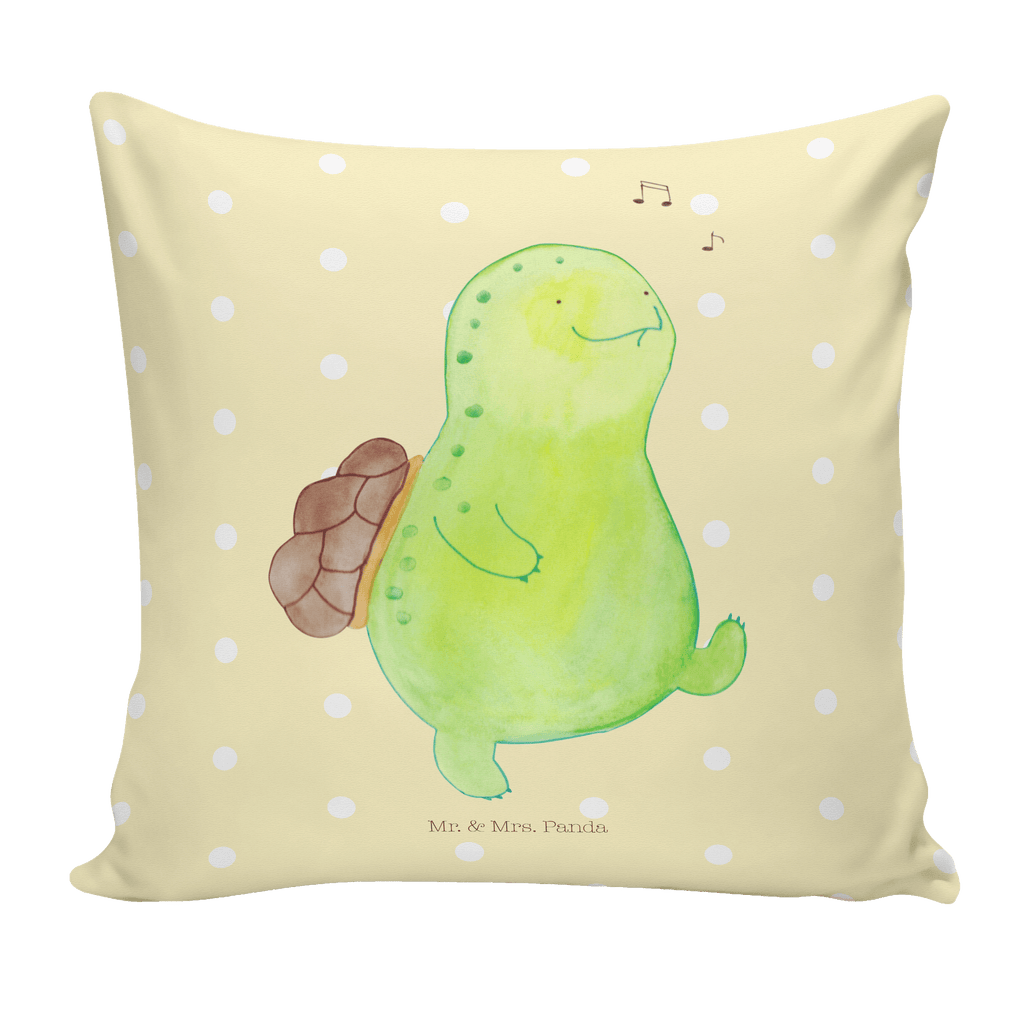 40x40 Kissen Schildkröte pfeift Kissenhülle, Kopfkissen, Sofakissen, Dekokissen, Motivkissen, Schildkröte, Schildi, Schildkröten, fröhlich, Glück, Motivation, Lebensfreude, Depression, Trennung, Neuanfang