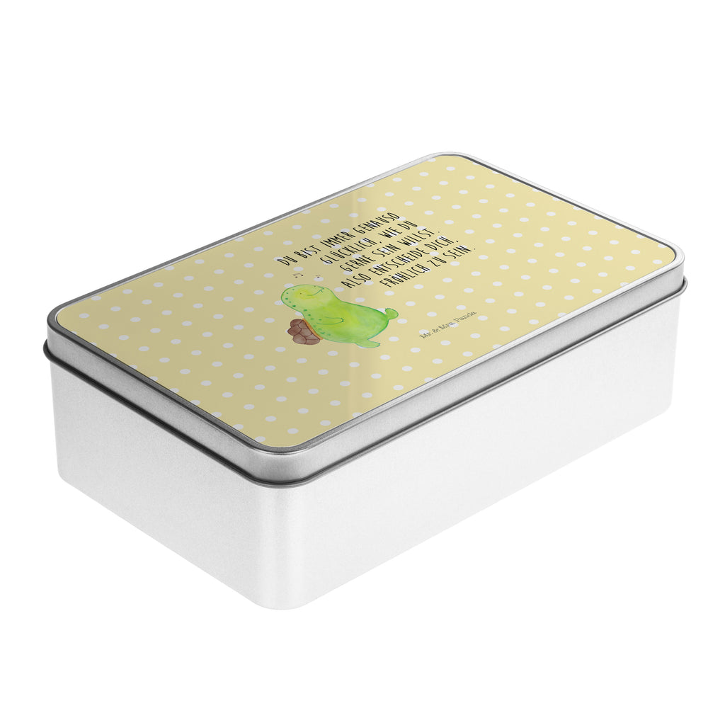 Metalldose rechteckig Schildkröte pfeift Blechdose, Metalldose, Blechbox, Container, Keksdose, Vorratsdose, Vorratsbox, Döschen, Versperbox, Vesperdose, Aufbewahrungsdose, Aufbewahrungsbox, Aluminiumdose, Dose, Schildkröte, Schildi, Schildkröten, fröhlich, Glück, Motivation, Lebensfreude, Depression, Trennung, Neuanfang