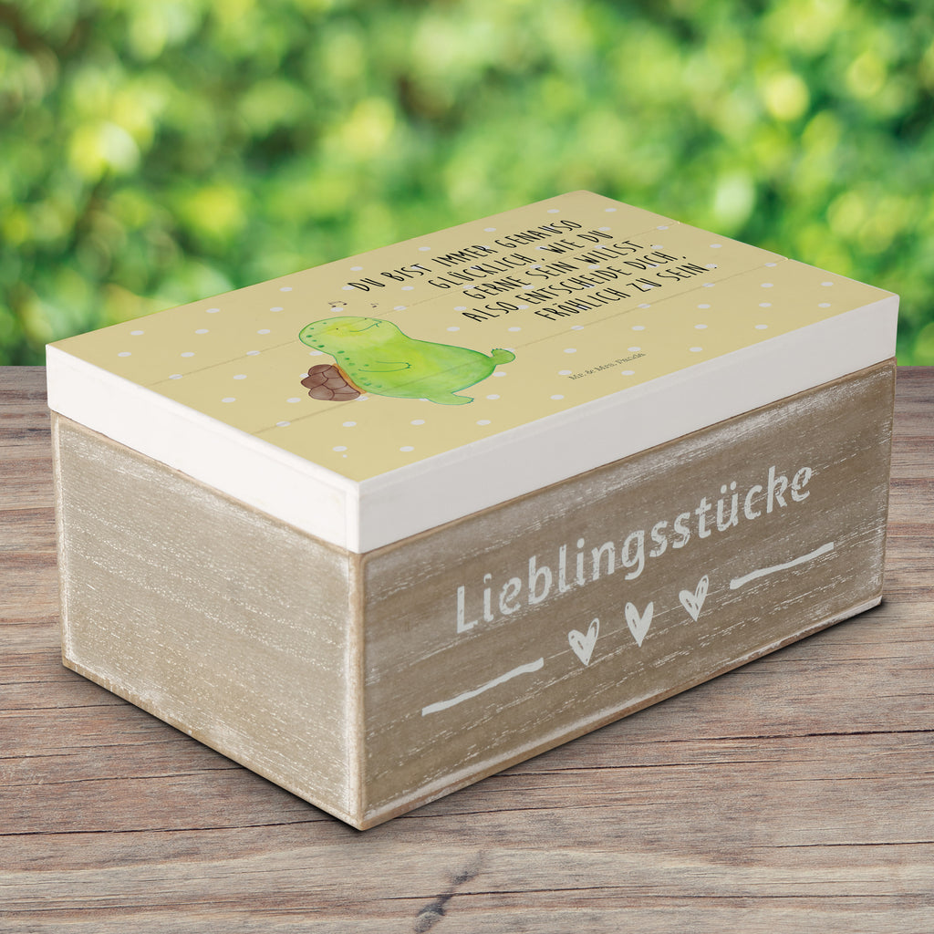 Holzkiste Schildkröte pfeift Holzkiste, Kiste, Schatzkiste, Truhe, Schatulle, XXL, Erinnerungsbox, Erinnerungskiste, Dekokiste, Aufbewahrungsbox, Schildkröte, Schildi, Schildkröten, fröhlich, Glück, Motivation, Lebensfreude, Depression, Trennung, Neuanfang