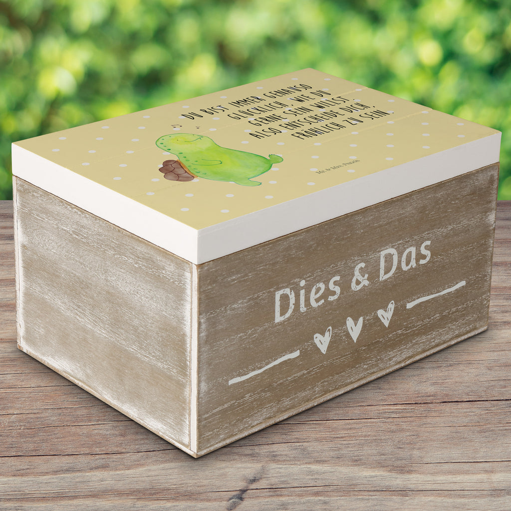 Holzkiste Schildkröte pfeift Holzkiste, Kiste, Schatzkiste, Truhe, Schatulle, XXL, Erinnerungsbox, Erinnerungskiste, Dekokiste, Aufbewahrungsbox, Schildkröte, Schildi, Schildkröten, fröhlich, Glück, Motivation, Lebensfreude, Depression, Trennung, Neuanfang