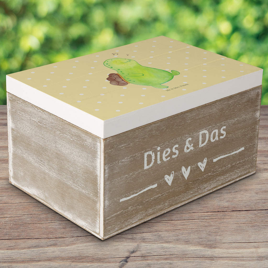 Holzkiste Schildkröte pfeift Holzkiste, Kiste, Schatzkiste, Truhe, Schatulle, XXL, Erinnerungsbox, Erinnerungskiste, Dekokiste, Aufbewahrungsbox, Schildkröte, Schildi, Schildkröten, fröhlich, Glück, Motivation, Lebensfreude, Depression, Trennung, Neuanfang