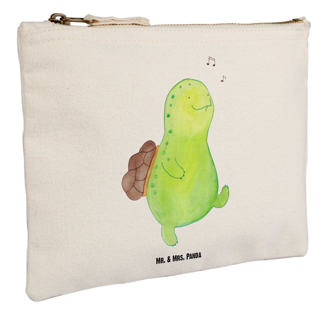 Schminktasche Schildkröte pfeift Schminktasche, Kosmetiktasche, Kosmetikbeutel, Stiftemäppchen, Etui, Federmappe, Makeup, XXL, Schminketui, Kosmetiketui, Schlamperetui, Schildkröte, Schildi, Schildkröten, fröhlich, Glück, Motivation, Lebensfreude, Depression, Trennung, Neuanfang