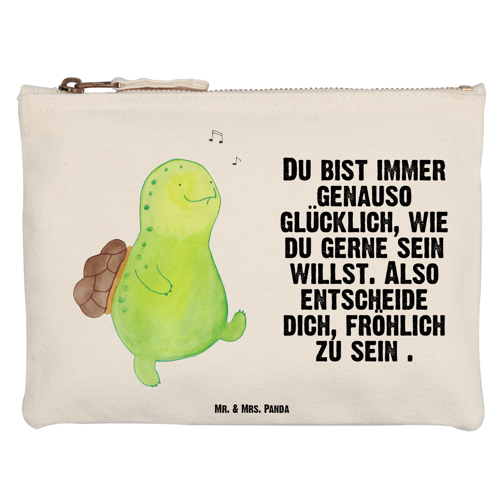 Schminktasche Schildkröte pfeift Schminktasche, Kosmetiktasche, Kosmetikbeutel, Stiftemäppchen, Etui, Federmappe, Makeup, XXL, Schminketui, Kosmetiketui, Schlamperetui, Schildkröte, Schildi, Schildkröten, fröhlich, Glück, Motivation, Lebensfreude, Depression, Trennung, Neuanfang