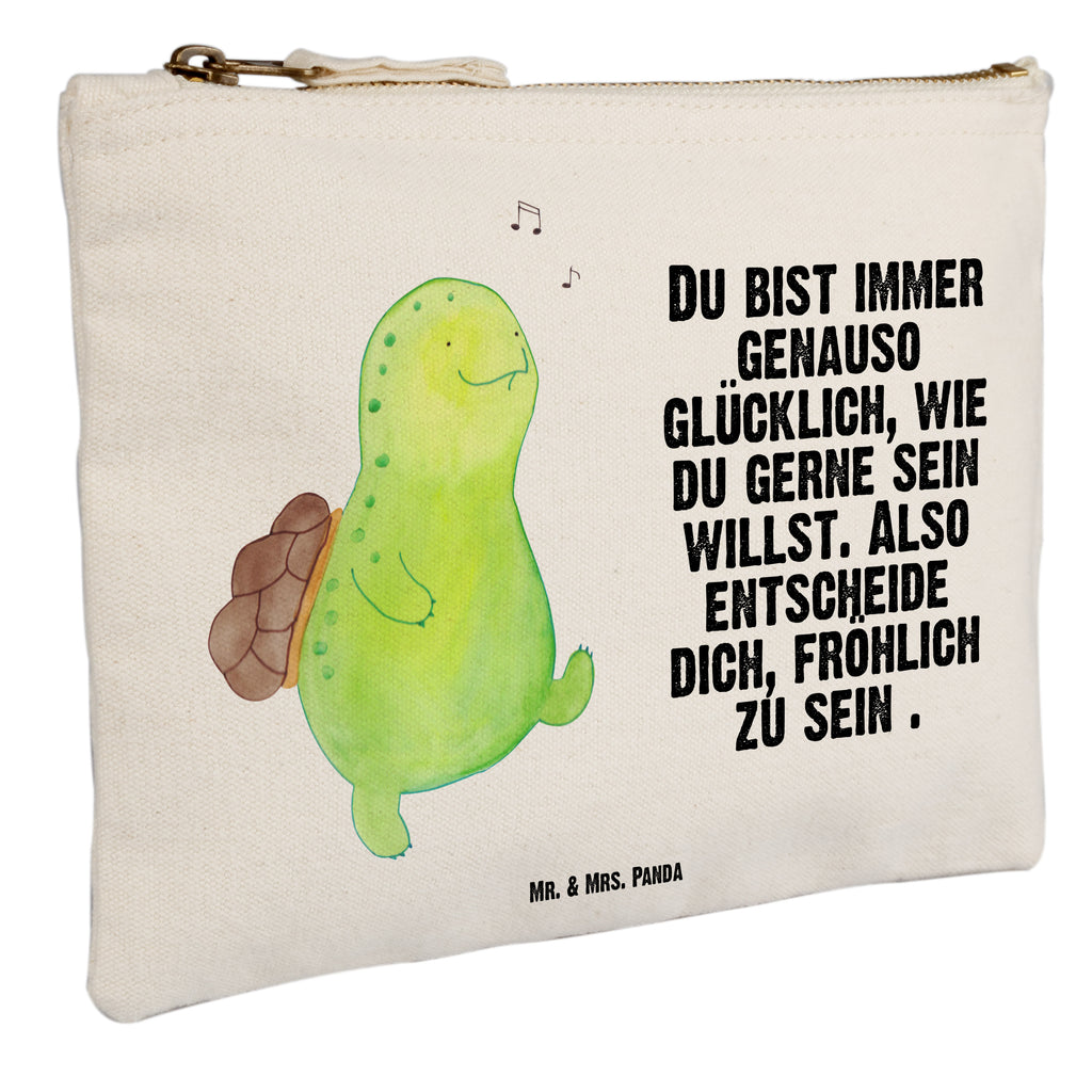 Schminktasche Schildkröte pfeift Schminktasche, Kosmetiktasche, Kosmetikbeutel, Stiftemäppchen, Etui, Federmappe, Makeup, XXL, Schminketui, Kosmetiketui, Schlamperetui, Schildkröte, Schildi, Schildkröten, fröhlich, Glück, Motivation, Lebensfreude, Depression, Trennung, Neuanfang