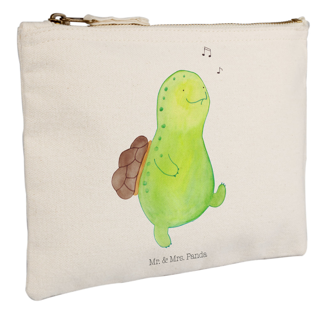 Schminktasche Schildkröte pfeift Schminktasche, Kosmetiktasche, Kosmetikbeutel, Stiftemäppchen, Etui, Federmappe, Makeup, XXL, Schminketui, Kosmetiketui, Schlamperetui, Schildkröte, Schildi, Schildkröten, fröhlich, Glück, Motivation, Lebensfreude, Depression, Trennung, Neuanfang