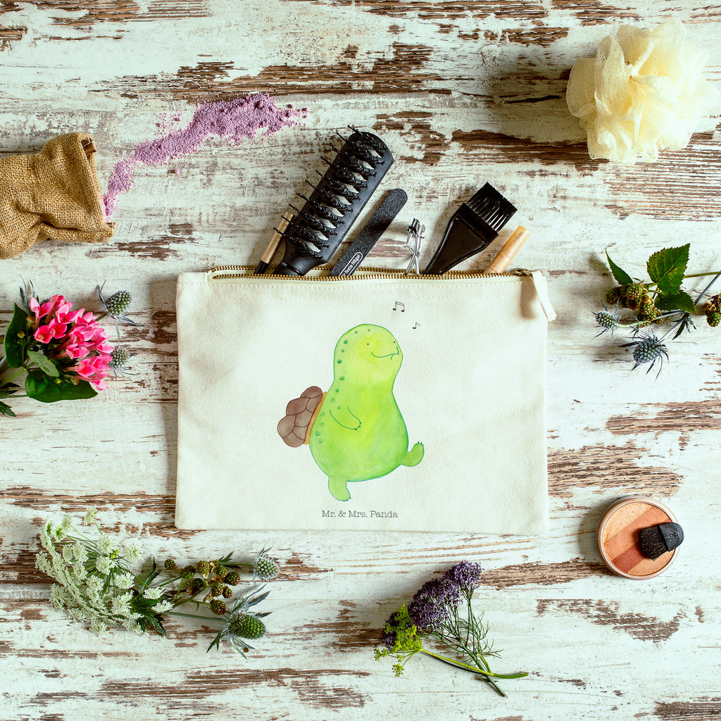 Schminktasche Schildkröte pfeift Schminktasche, Kosmetiktasche, Kosmetikbeutel, Stiftemäppchen, Etui, Federmappe, Makeup, XXL, Schminketui, Kosmetiketui, Schlamperetui, Schildkröte, Schildi, Schildkröten, fröhlich, Glück, Motivation, Lebensfreude, Depression, Trennung, Neuanfang