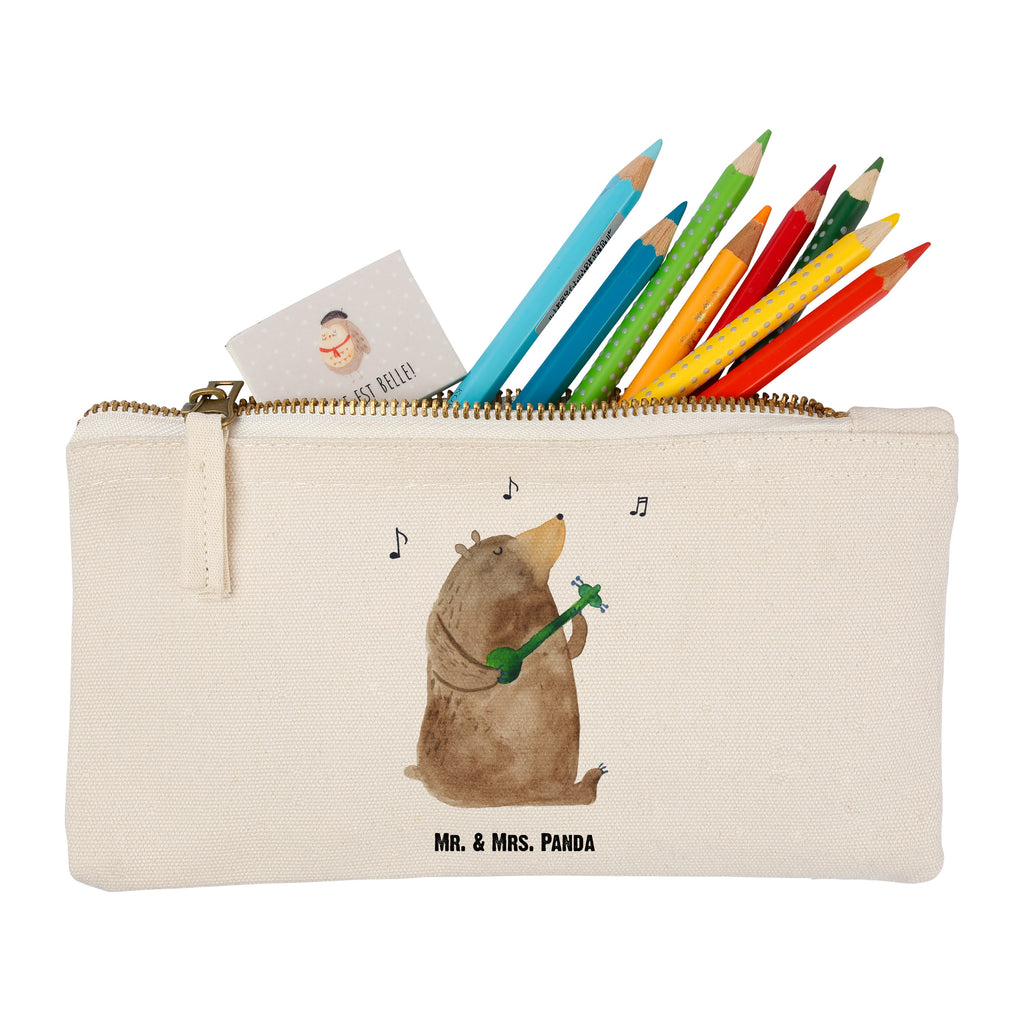 Schminktasche Bär Gitarre  Schminktasche, Kosmetiktasche, Kosmetikbeutel, Stiftemäppchen, Etui, Federmappe, Makeup, XXL, Schminketui, Kosmetiketui, Schlamperetui  Bär, Teddy, Teddybär