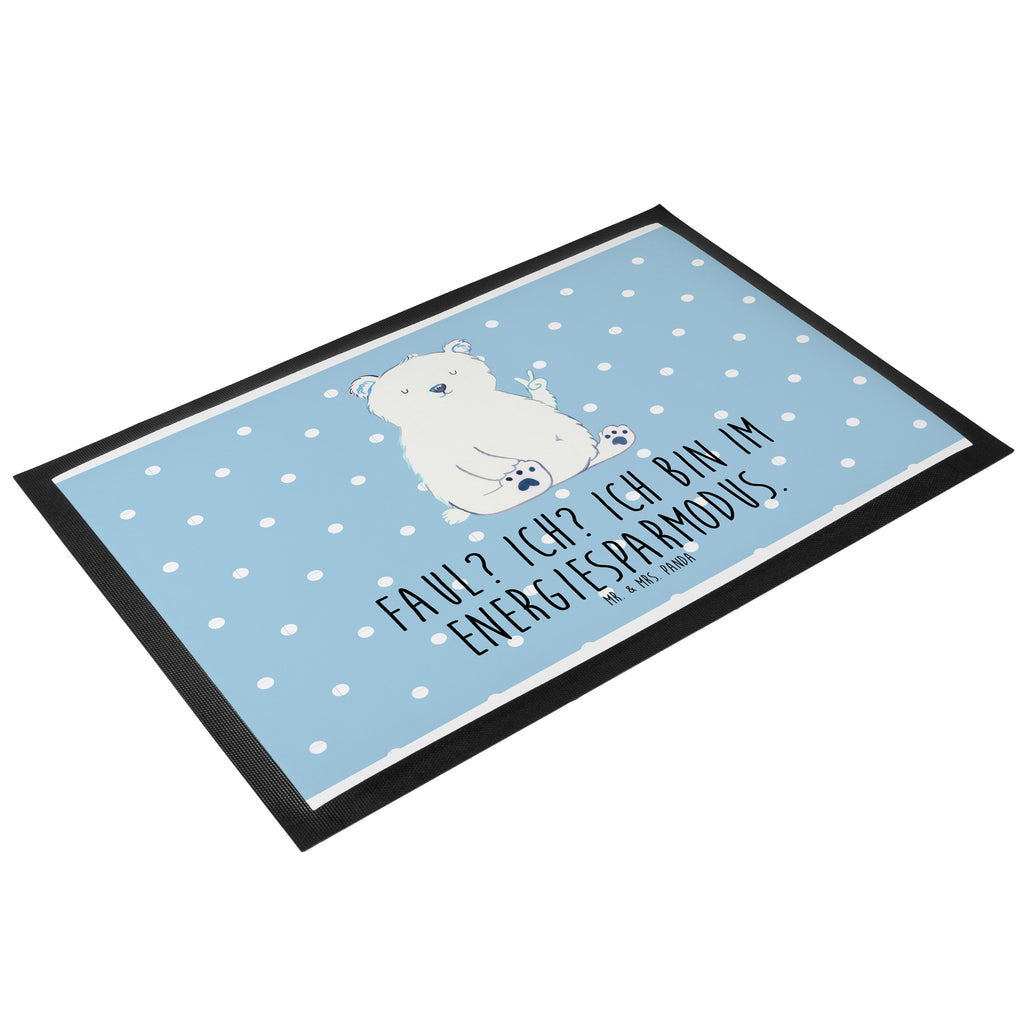 Fußmatte Eisbär Faul Eisbär, Bär, Nordpol, Faul, Entspannen, Relaxen, Büro, Arbeit, Bürojob, Arbeitsplatz, Homeoffice, Türvorleger, Schmutzmatte, Fußabtreter, Matte, Schmutzfänger, Fußabstreifer, Schmutzfangmatte, Türmatte, Motivfußmatte,  Haustürmatte, Vorleger  Bär, Teddy, Teddybär