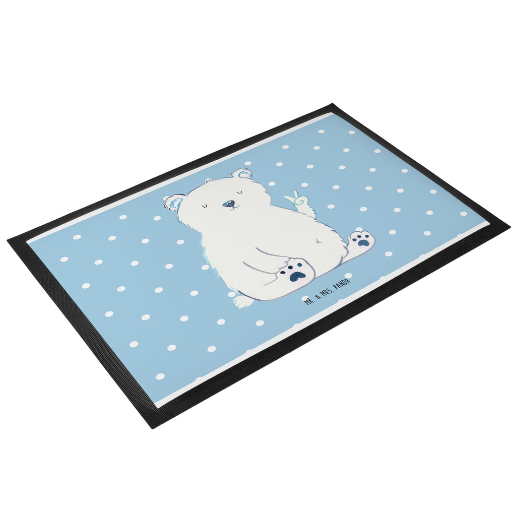 Fußmatte Eisbär Faul Eisbär, Bär, Nordpol, Faul, Entspannen, Relaxen, Büro, Arbeit, Bürojob, Arbeitsplatz, Homeoffice, Türvorleger, Schmutzmatte, Fußabtreter, Matte, Schmutzfänger, Fußabstreifer, Schmutzfangmatte, Türmatte, Motivfußmatte,  Haustürmatte, Vorleger  Bär, Teddy, Teddybär