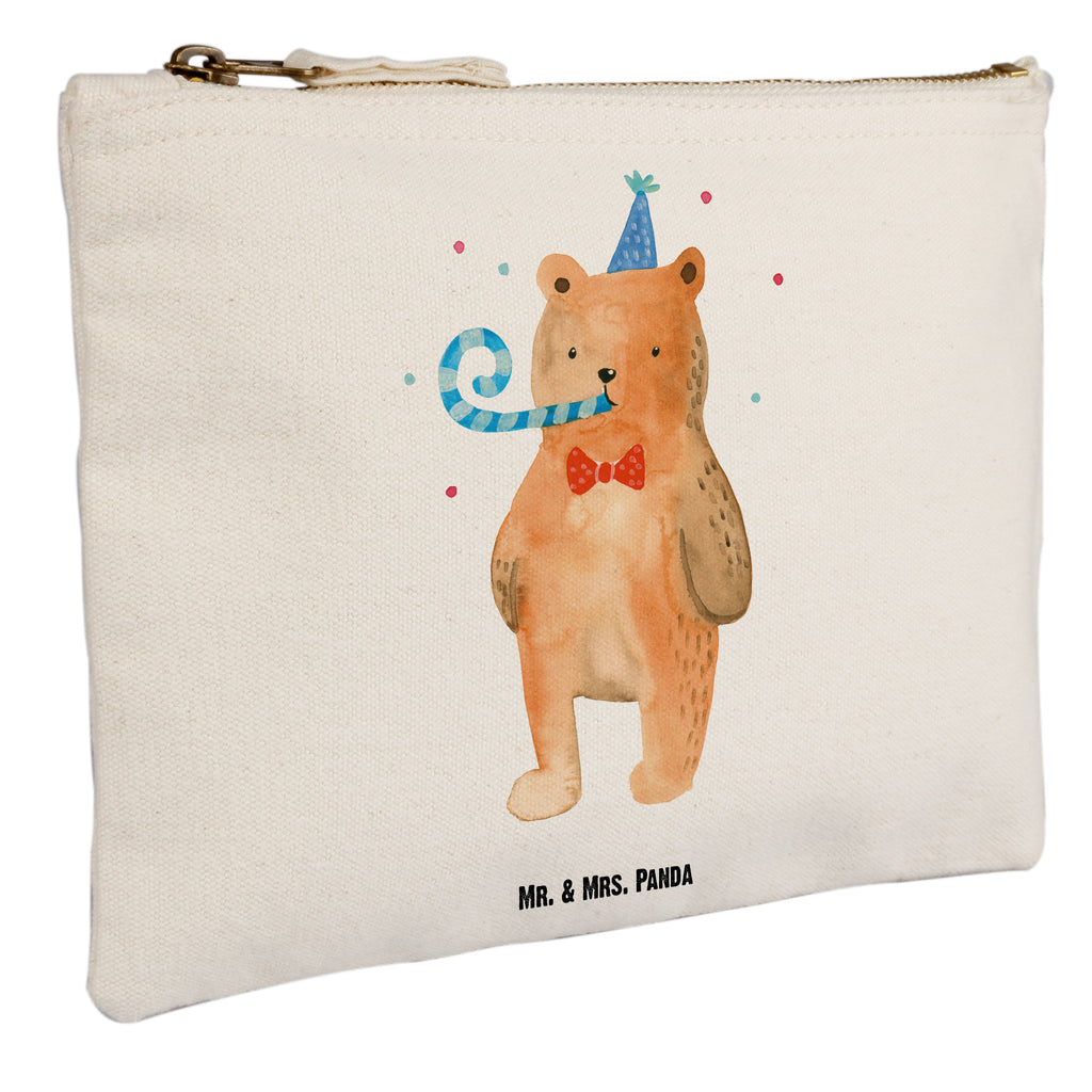 Schminktasche Birthday Bär Schminktasche, Kosmetiktasche, Kosmetikbeutel, Stiftemäppchen, Etui, Federmappe, Makeup, XXL, Schminketui, Kosmetiketui, Schlamperetui, Bär, Teddy, Teddybär, Happy Birthday, Alles Gute, Glückwunsch, Geburtstag