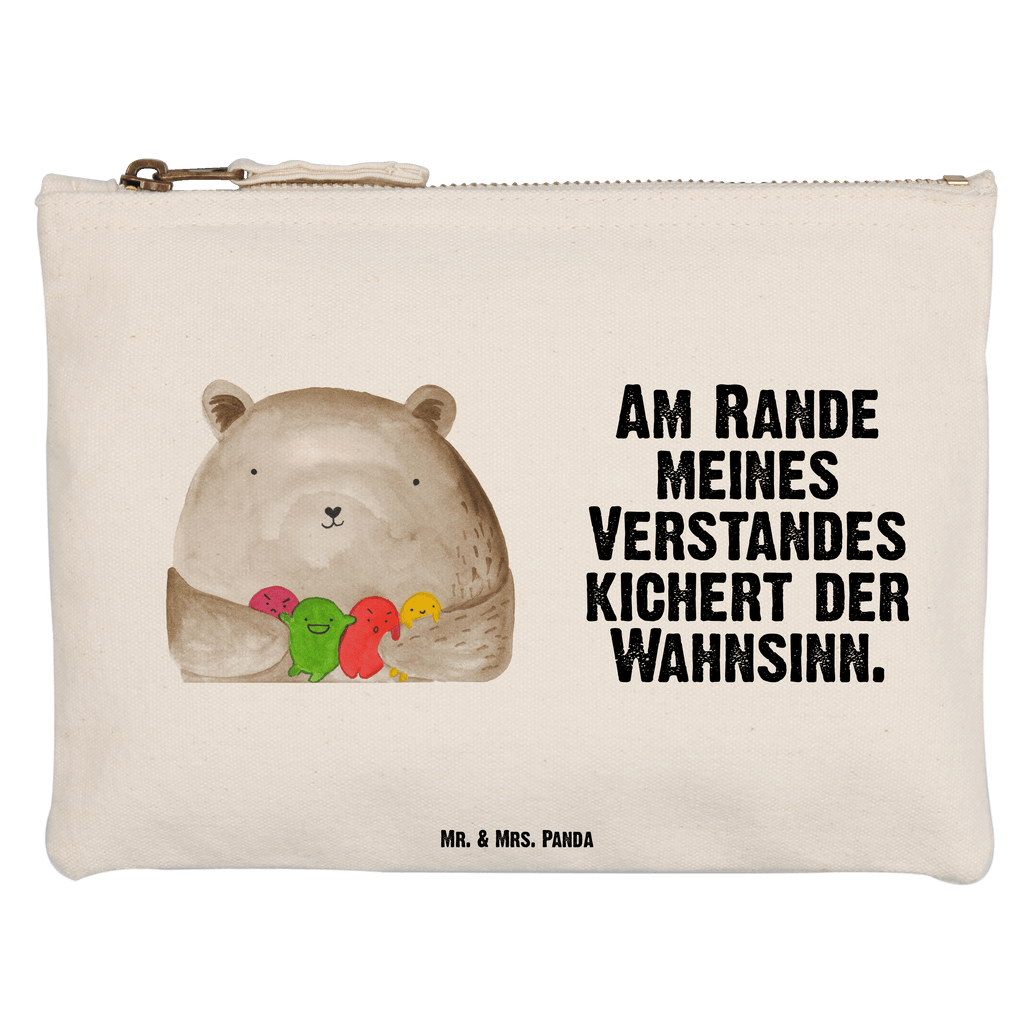 Schminktasche Bär Gefühl Schminktasche, Kosmetiktasche, Kosmetikbeutel, Stiftemäppchen, Etui, Federmappe, Makeup, XXL, Schminketui, Kosmetiketui, Schlamperetui, Bär, Teddy, Teddybär, Wahnsinn, Verrückt, Durchgedreht