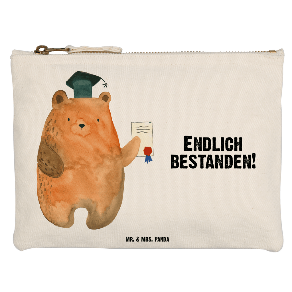 Schminktasche Prüfungsbär Schminktasche, Kosmetiktasche, Kosmetikbeutel, Stiftemäppchen, Etui, Federmappe, Makeup, XXL, Schminketui, Kosmetiketui, Schlamperetui, Bär, Teddy, Teddybär, Abitur, Prüfungen, Prüfung bestanden, Abschluss, Zeugnis, Abschlusszeugnis