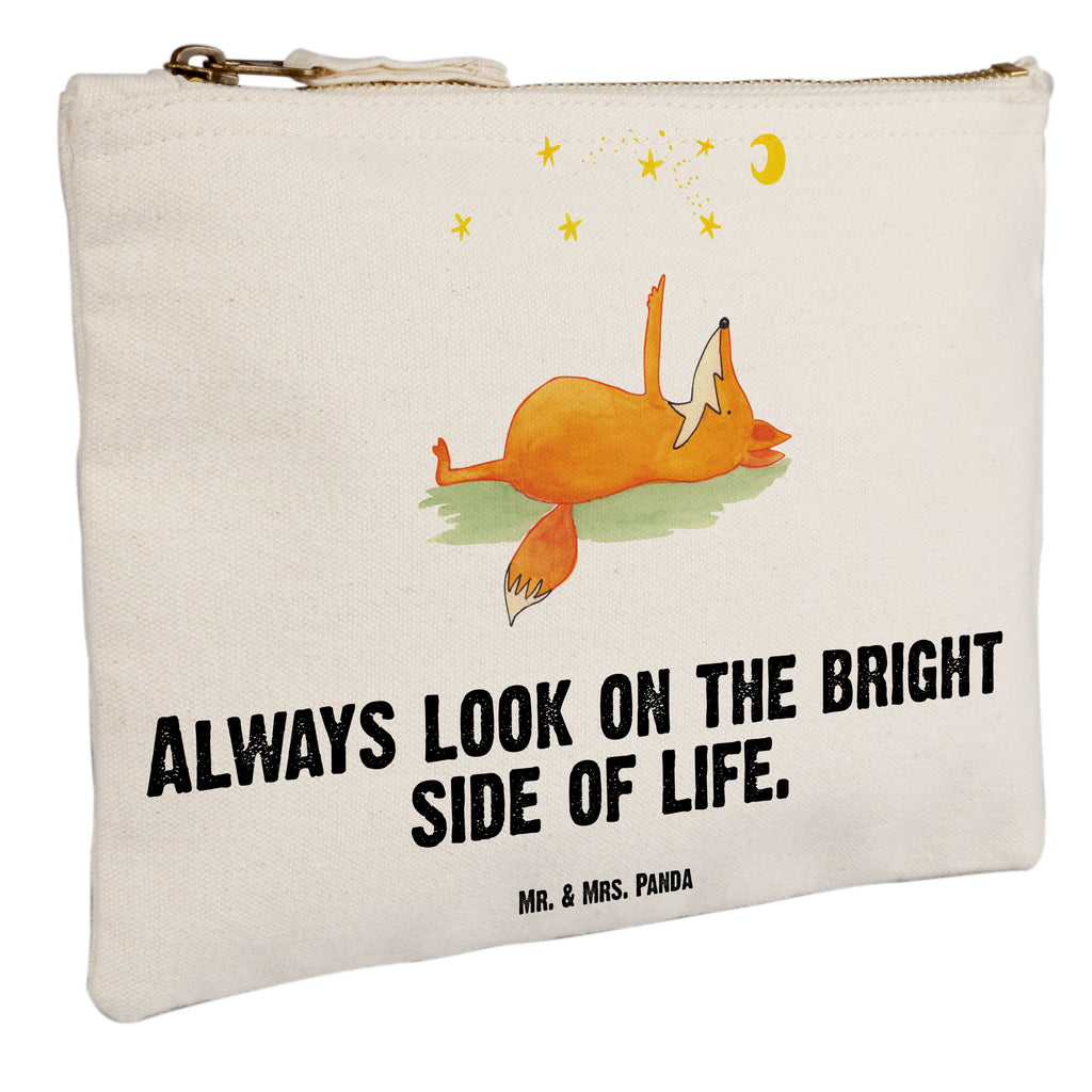Schminktasche Fuchs Sterne Schminktasche, Kosmetiktasche, Kosmetikbeutel, Stiftemäppchen, Etui, Federmappe, Makeup, XXL, Schminketui, Kosmetiketui, Schlamperetui, Fuchs, Füchse, tröstende Worte, Spruch positiv, Spruch schön, Romantik, Always Look on the Bright Side of Life