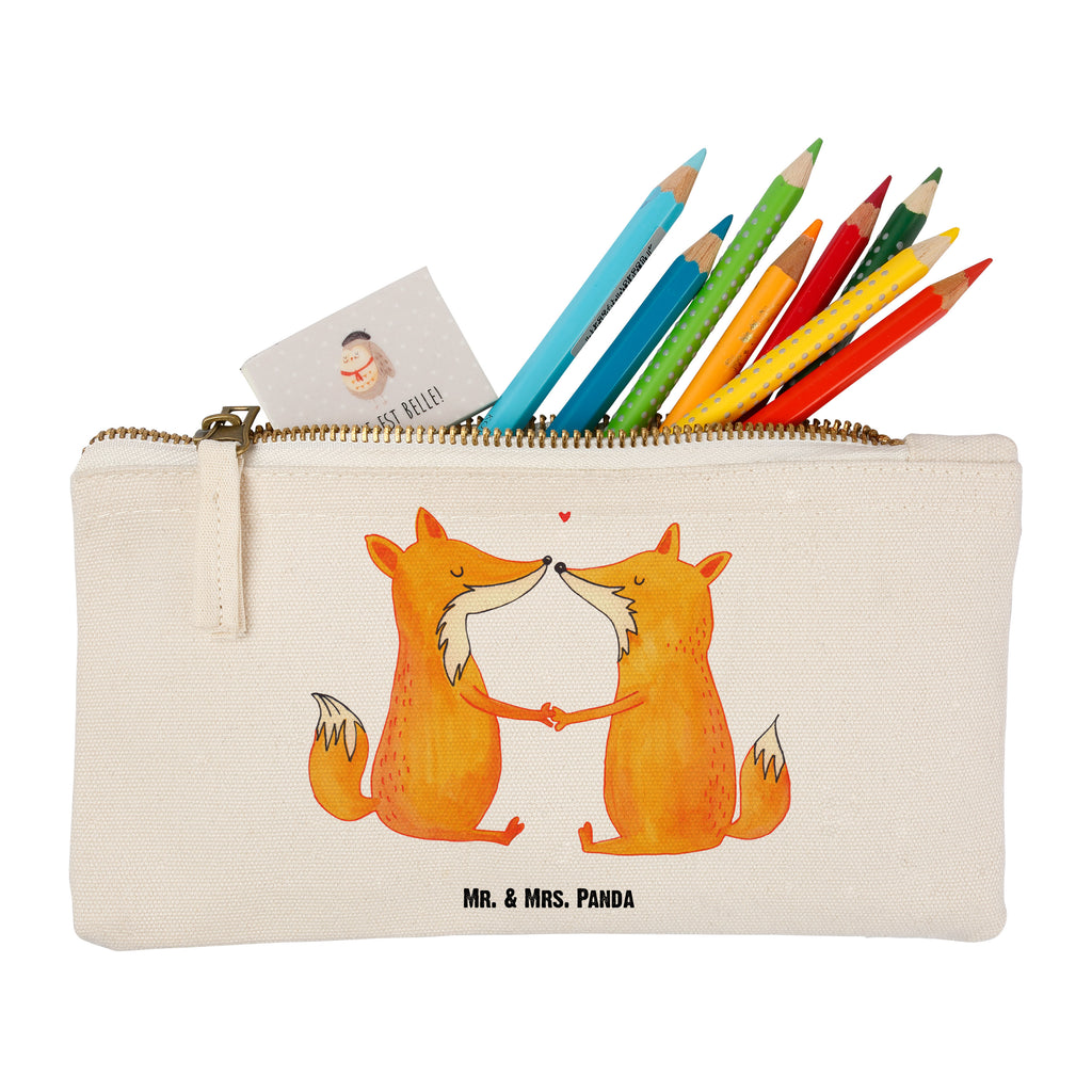 Schminktasche Füchse Liebe Schminktasche, Kosmetiktasche, Kosmetikbeutel, Stiftemäppchen, Etui, Federmappe, Makeup, XXL, Schminketui, Kosmetiketui, Schlamperetui, Fuchs, Füchse, Fox, Liebe, Liebespaar, Paar, Partner, Freundin, Freund, Ehe, Verlobte, Ehemann, Ehefrau, Liebesbeweis