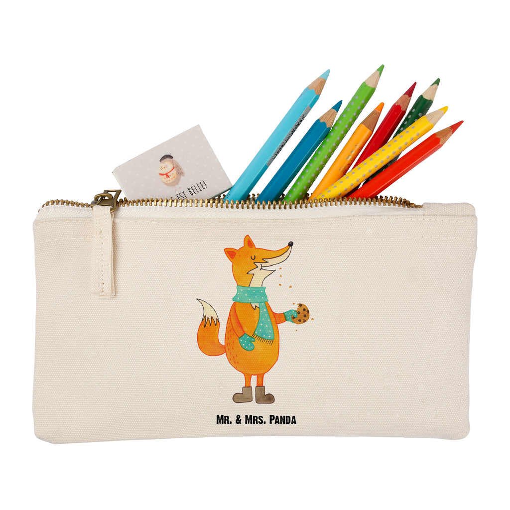 Schminktasche Fuchs Keks Schminktasche, Kosmetiktasche, Kosmetikbeutel, Stiftemäppchen, Etui, Federmappe, Makeup, XXL, Schminketui, Kosmetiketui, Schlamperetui, Fuchs, Füchse, Backen Spruch, Kekse, Winter, Weihnachtszeit, Plätzchen, Liebe, Küche Deko