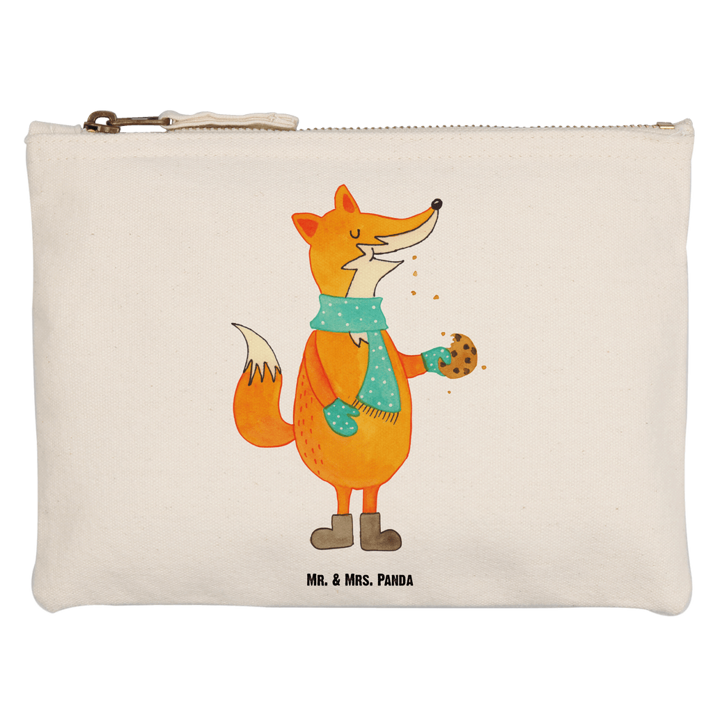 Schminktasche Fuchs Keks Schminktasche, Kosmetiktasche, Kosmetikbeutel, Stiftemäppchen, Etui, Federmappe, Makeup, XXL, Schminketui, Kosmetiketui, Schlamperetui, Fuchs, Füchse, Backen Spruch, Kekse, Winter, Weihnachtszeit, Plätzchen, Liebe, Küche Deko