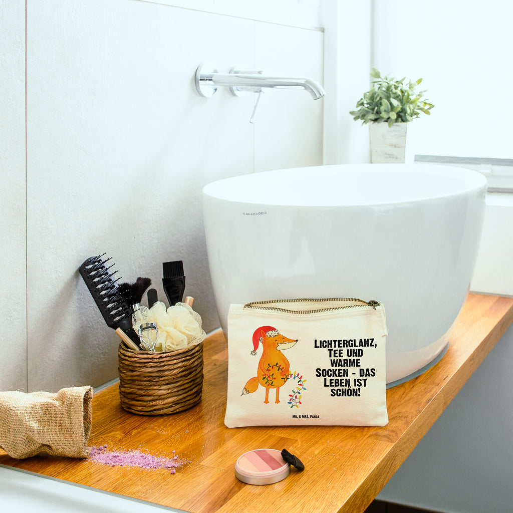 Schminktasche Fuchs Weihnachten Schminktasche, Kosmetiktasche, Kosmetikbeutel, Stiftemäppchen, Etui, Federmappe, Makeup, XXL, Schminketui, Kosmetiketui, Schlamperetui, Winter, Weihnachten, Weihnachtsdeko, Nikolaus, Advent, Heiligabend, Wintermotiv, Fuchs, Füchse, Spruch schön, Geschenk Weihnachten, Weihnachtsmann, Weihnachtszeit