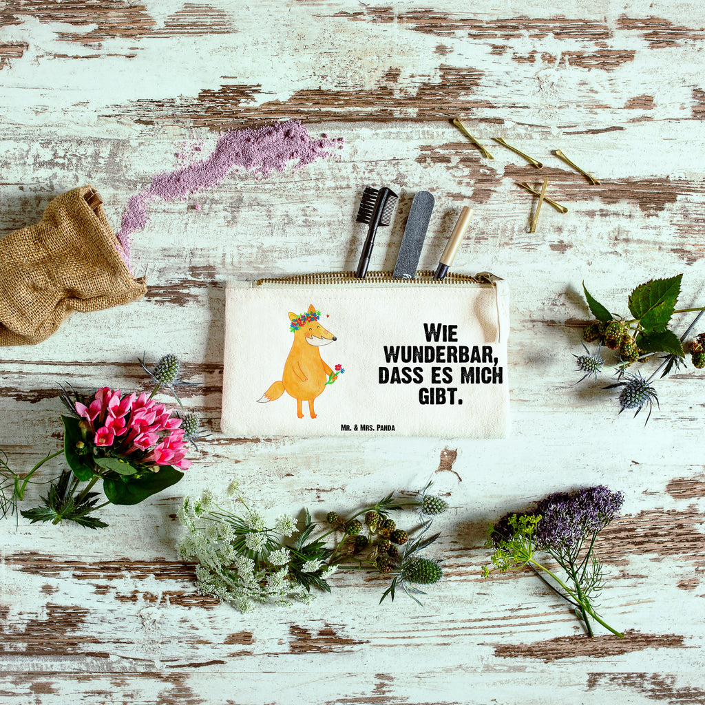 Schminktasche Fuchs Blumenliebe Schminktasche, Kosmetiktasche, Kosmetikbeutel, Stiftemäppchen, Etui, Federmappe, Makeup, XXL, Schminketui, Kosmetiketui, Schlamperetui, Fuchs, Füchse, Fox, Liebe, Freundin, Fuchsmädchen, Blumenmädchen, Freundinnen, Liebesbeweis, Blume, Blumen, Motivation, Freude, ich, mich, Selbstliebe