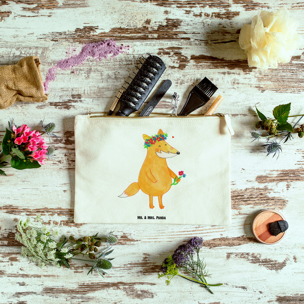 Schminktasche Fuchs Blumenliebe Schminktasche, Kosmetiktasche, Kosmetikbeutel, Stiftemäppchen, Etui, Federmappe, Makeup, XXL, Schminketui, Kosmetiketui, Schlamperetui, Fuchs, Füchse, Fox, Liebe, Freundin, Fuchsmädchen, Blumenmädchen, Freundinnen, Liebesbeweis, Blume, Blumen, Motivation, Freude, ich, mich, Selbstliebe