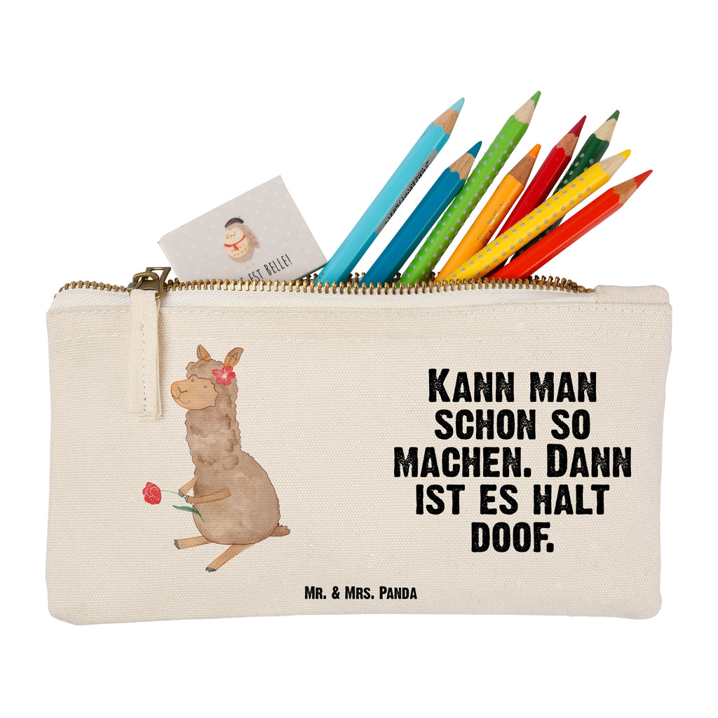 Schminktasche Alpaka Blume Schminktasche, Kosmetiktasche, Kosmetikbeutel, Stiftemäppchen, Etui, Federmappe, Makeup, XXL, Schminketui, Kosmetiketui, Schlamperetui, Alpaka, Lama, Blume, Lamas, Alpaka Zitat, Alpaka Spruch, Alpaka Dekor, Alpaka Geschenk, Alpaka Dekoration, Alpaka Witz, Motiv Alpaka