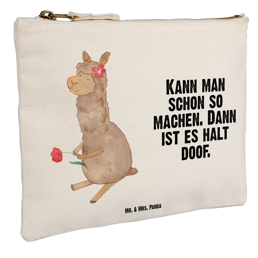 Schminktasche Alpaka Blume Schminktasche, Kosmetiktasche, Kosmetikbeutel, Stiftemäppchen, Etui, Federmappe, Makeup, XXL, Schminketui, Kosmetiketui, Schlamperetui, Alpaka, Lama, Blume, Lamas, Alpaka Zitat, Alpaka Spruch, Alpaka Dekor, Alpaka Geschenk, Alpaka Dekoration, Alpaka Witz, Motiv Alpaka