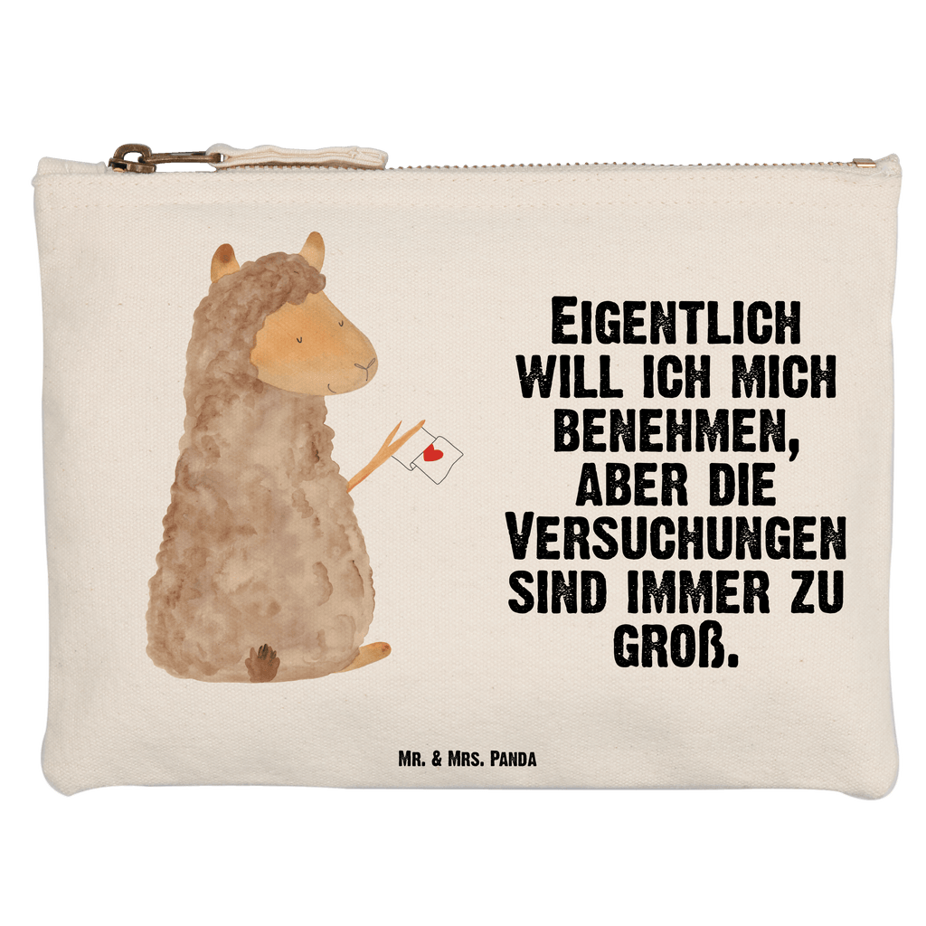 Schminktasche Alpaka Fahne Schminktasche, Kosmetiktasche, Kosmetikbeutel, Stiftemäppchen, Etui, Federmappe, Makeup, XXL, Schminketui, Kosmetiketui, Schlamperetui, Alpaka, Lama, Alpakas, Lamas, Liebe