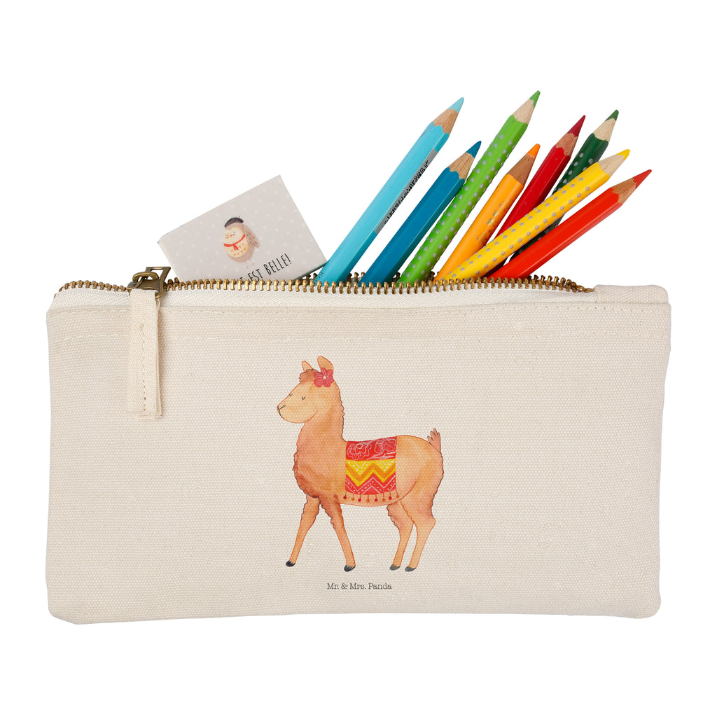 Schminktasche Alpaka stolz Schminktasche, Kosmetiktasche, Kosmetikbeutel, Stiftemäppchen, Etui, Federmappe, Makeup, XXL, Schminketui, Kosmetiketui, Schlamperetui, Alpaka, Lama