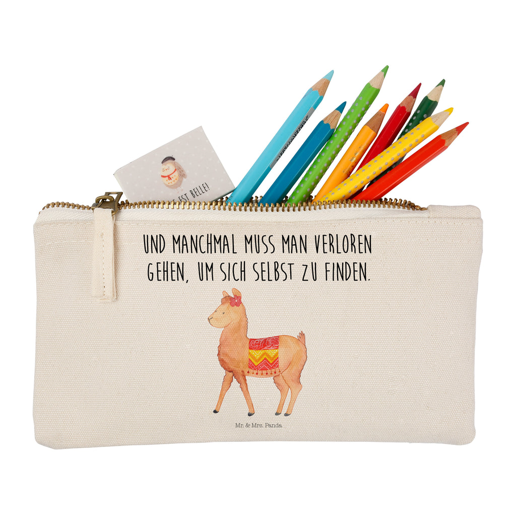 Schminktasche Alpaka stolz Schminktasche, Kosmetiktasche, Kosmetikbeutel, Stiftemäppchen, Etui, Federmappe, Makeup, XXL, Schminketui, Kosmetiketui, Schlamperetui, Alpaka, Lama