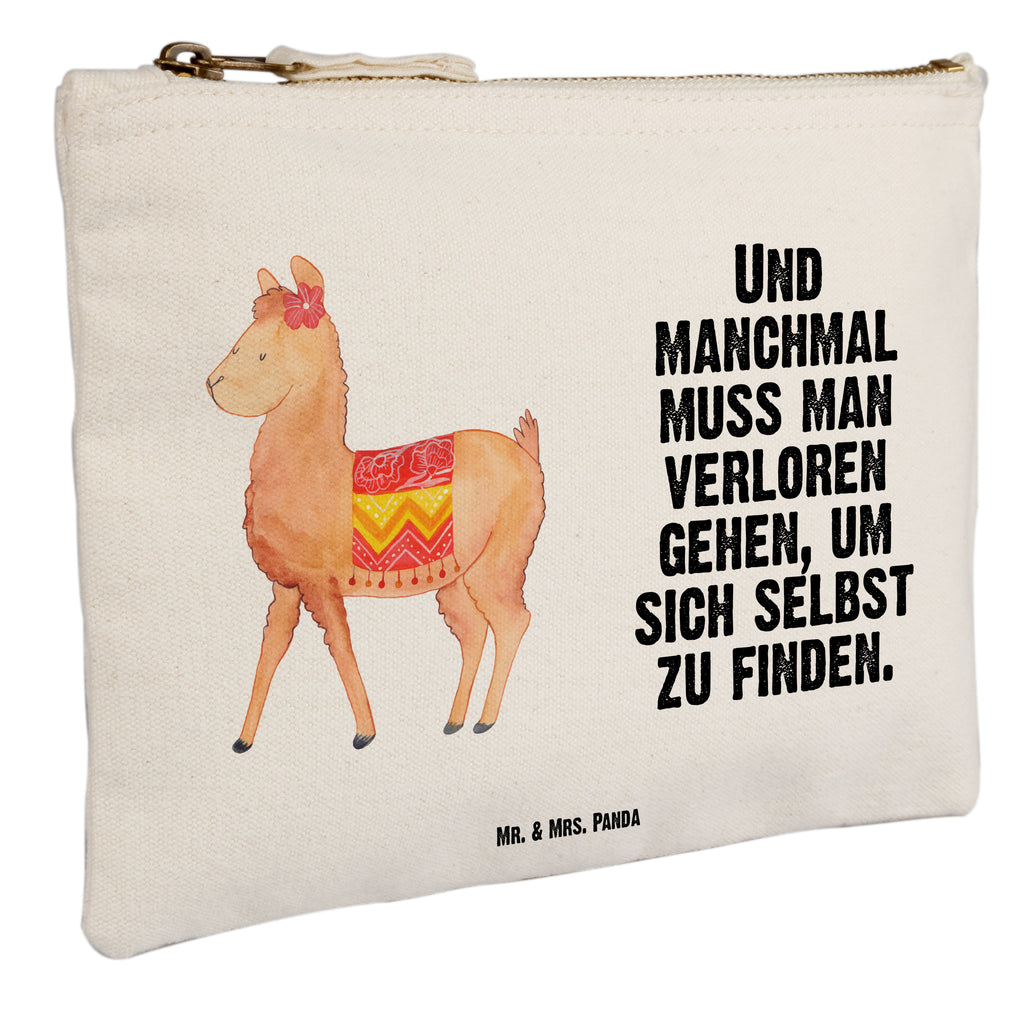 Schminktasche Alpaka stolz Schminktasche, Kosmetiktasche, Kosmetikbeutel, Stiftemäppchen, Etui, Federmappe, Makeup, XXL, Schminketui, Kosmetiketui, Schlamperetui, Alpaka, Lama