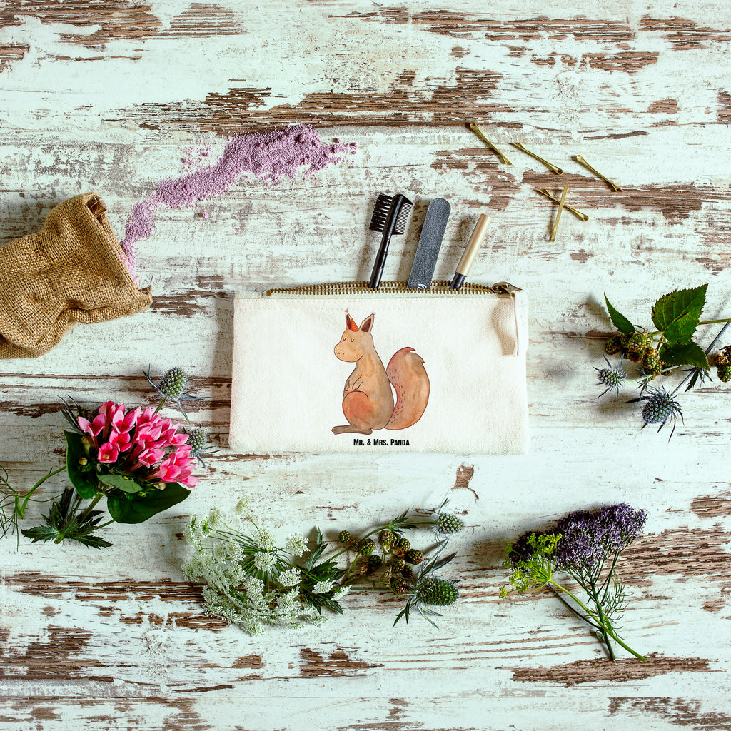 Schminktasche Einhörnchen Glaube Schminktasche, Kosmetiktasche, Kosmetikbeutel, Stiftemäppchen, Etui, Federmappe, Makeup, XXL, Schminketui, Kosmetiketui, Schlamperetui, Einhorn, Einhörner, Einhorn Deko, Pegasus, Unicorn, Einhörnchen, Eichhörnchen, Eichhorn