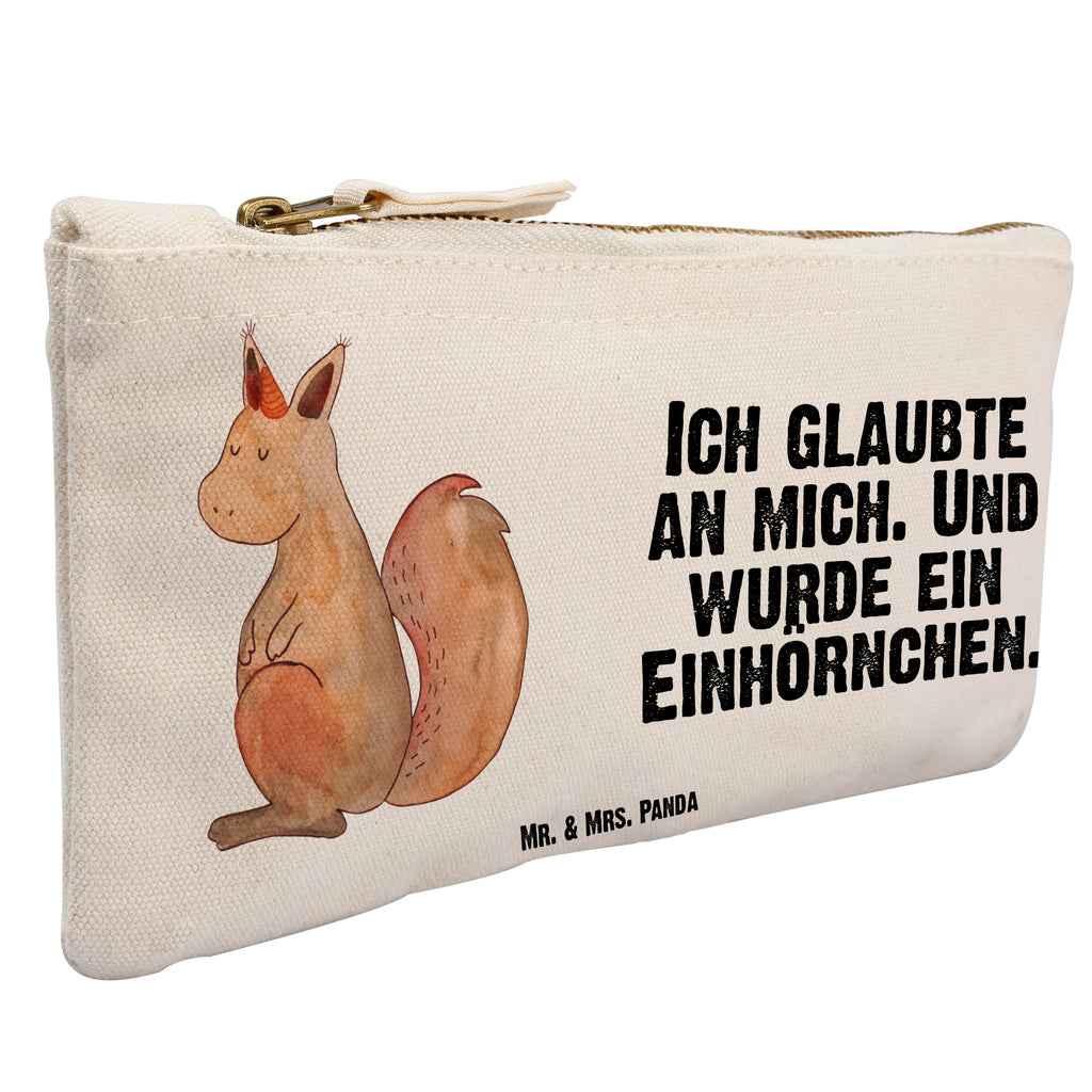 Schminktasche Einhörnchen Glaube Schminktasche, Kosmetiktasche, Kosmetikbeutel, Stiftemäppchen, Etui, Federmappe, Makeup, XXL, Schminketui, Kosmetiketui, Schlamperetui, Einhorn, Einhörner, Einhorn Deko, Pegasus, Unicorn, Einhörnchen, Eichhörnchen, Eichhorn
