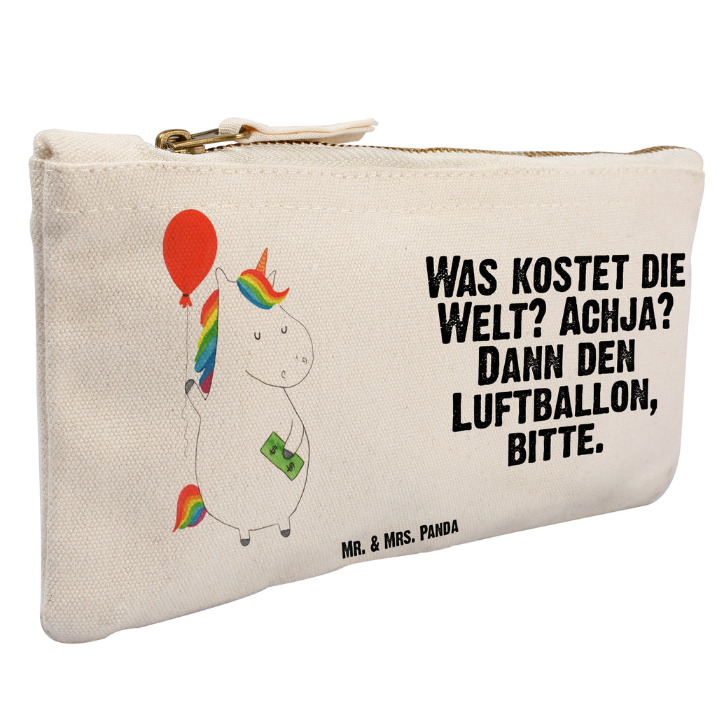 Schminktasche Einhorn Luftballon Schminktasche, Kosmetiktasche, Kosmetikbeutel, Stiftemäppchen, Etui, Federmappe, Makeup, XXL, Schminketui, Kosmetiketui, Schlamperetui, Einhorn, Einhörner, Einhorn Deko, Pegasus, Unicorn, Luftballon, Geld, Lebenslust, Freude, Geschenk, Freundin