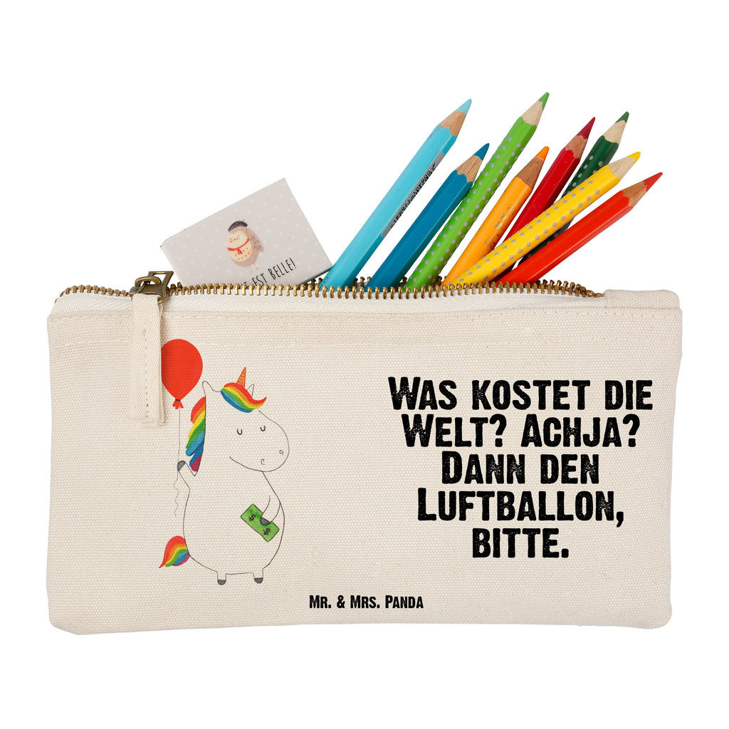 Schminktasche Einhorn Luftballon Schminktasche, Kosmetiktasche, Kosmetikbeutel, Stiftemäppchen, Etui, Federmappe, Makeup, XXL, Schminketui, Kosmetiketui, Schlamperetui, Einhorn, Einhörner, Einhorn Deko, Pegasus, Unicorn, Luftballon, Geld, Lebenslust, Freude, Geschenk, Freundin