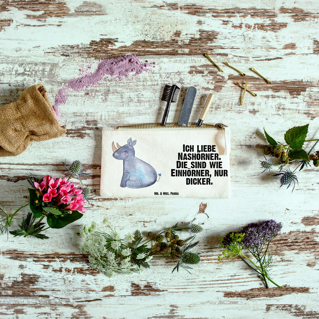 Schminktasche Einhorn Nashorn Schminktasche, Kosmetiktasche, Kosmetikbeutel, Stiftemäppchen, Etui, Federmappe, Makeup, XXL, Schminketui, Kosmetiketui, Schlamperetui, Einhorn, Einhörner, Einhorn Deko, Pegasus, Unicorn, Regenbogen, witzig, lustig, Zoo, Glitzer, Einhornpower, Erwachsenwerden, Nashorn, Nashörner